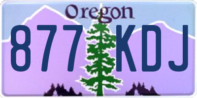 OR license plate 877KDJ