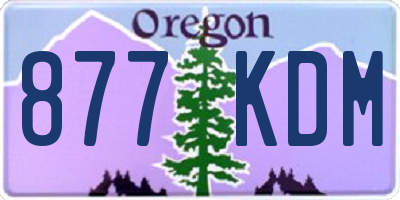 OR license plate 877KDM