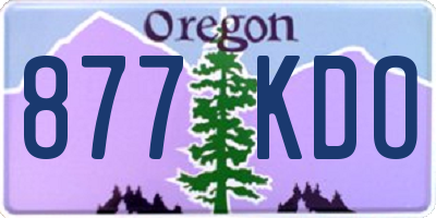 OR license plate 877KDO