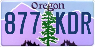 OR license plate 877KDR