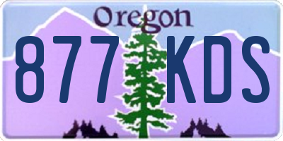 OR license plate 877KDS