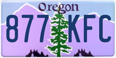 OR license plate 877KFC