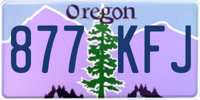OR license plate 877KFJ