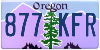 OR license plate 877KFR