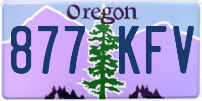 OR license plate 877KFV