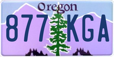 OR license plate 877KGA