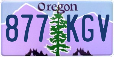OR license plate 877KGV