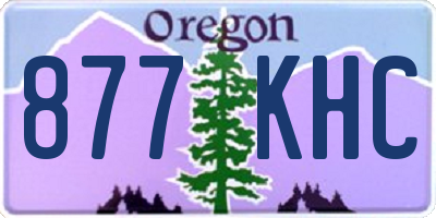 OR license plate 877KHC
