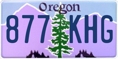 OR license plate 877KHG
