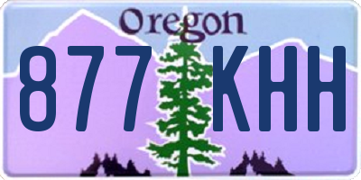 OR license plate 877KHH