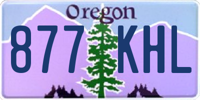 OR license plate 877KHL