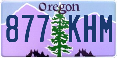OR license plate 877KHM
