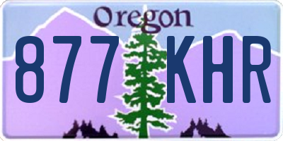 OR license plate 877KHR
