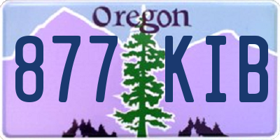 OR license plate 877KIB