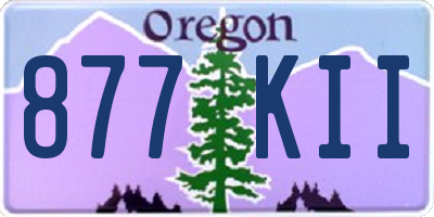 OR license plate 877KII