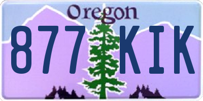 OR license plate 877KIK