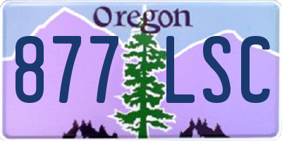 OR license plate 877LSC