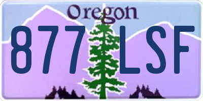 OR license plate 877LSF