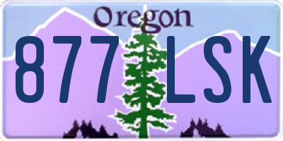 OR license plate 877LSK