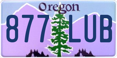 OR license plate 877LUB