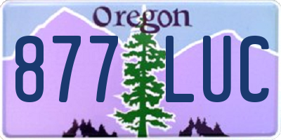 OR license plate 877LUC