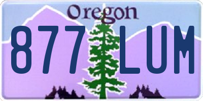 OR license plate 877LUM