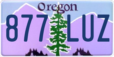 OR license plate 877LUZ