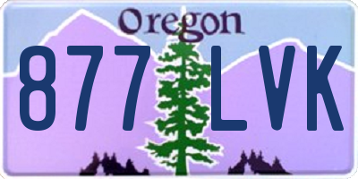 OR license plate 877LVK
