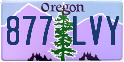 OR license plate 877LVY