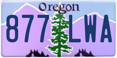 OR license plate 877LWA