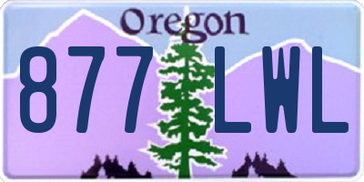 OR license plate 877LWL