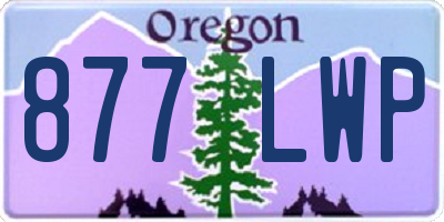 OR license plate 877LWP
