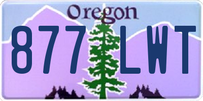 OR license plate 877LWT