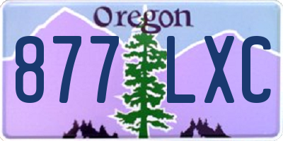 OR license plate 877LXC