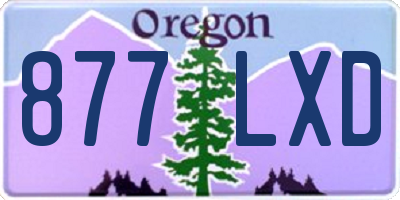 OR license plate 877LXD
