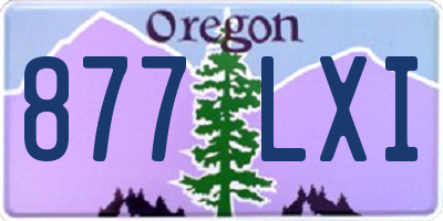 OR license plate 877LXI