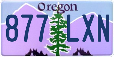 OR license plate 877LXN
