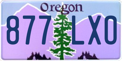 OR license plate 877LXO
