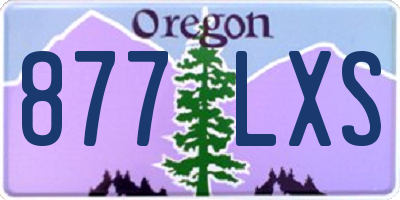 OR license plate 877LXS