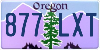 OR license plate 877LXT