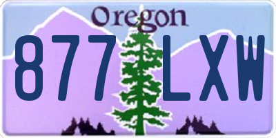 OR license plate 877LXW