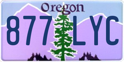 OR license plate 877LYC