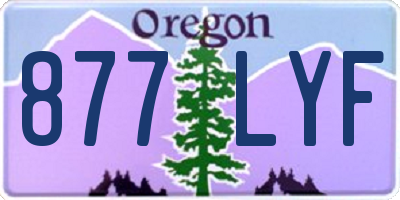 OR license plate 877LYF