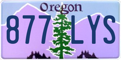 OR license plate 877LYS