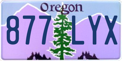 OR license plate 877LYX