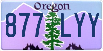 OR license plate 877LYY