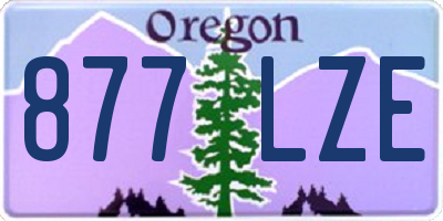 OR license plate 877LZE