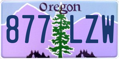 OR license plate 877LZW