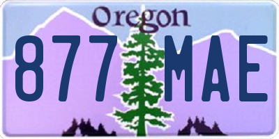 OR license plate 877MAE