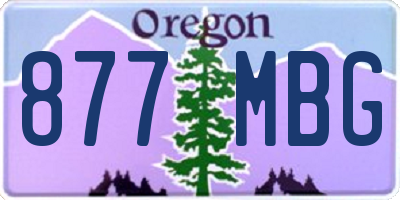 OR license plate 877MBG
